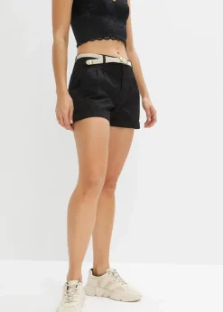 bonprix Hosen|Shorts^Shorts aus Baumwolle schwarz