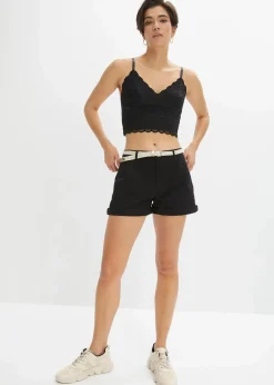 bonprix Hosen|Shorts^Shorts aus Baumwolle schwarz
