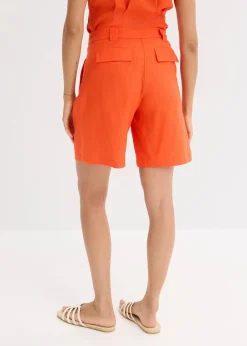 bonprix Bekleidung·Outdoorbekleidung|Bekleidung·Kleider^Shorts aus leichtem Leinen-Mix mohnrot