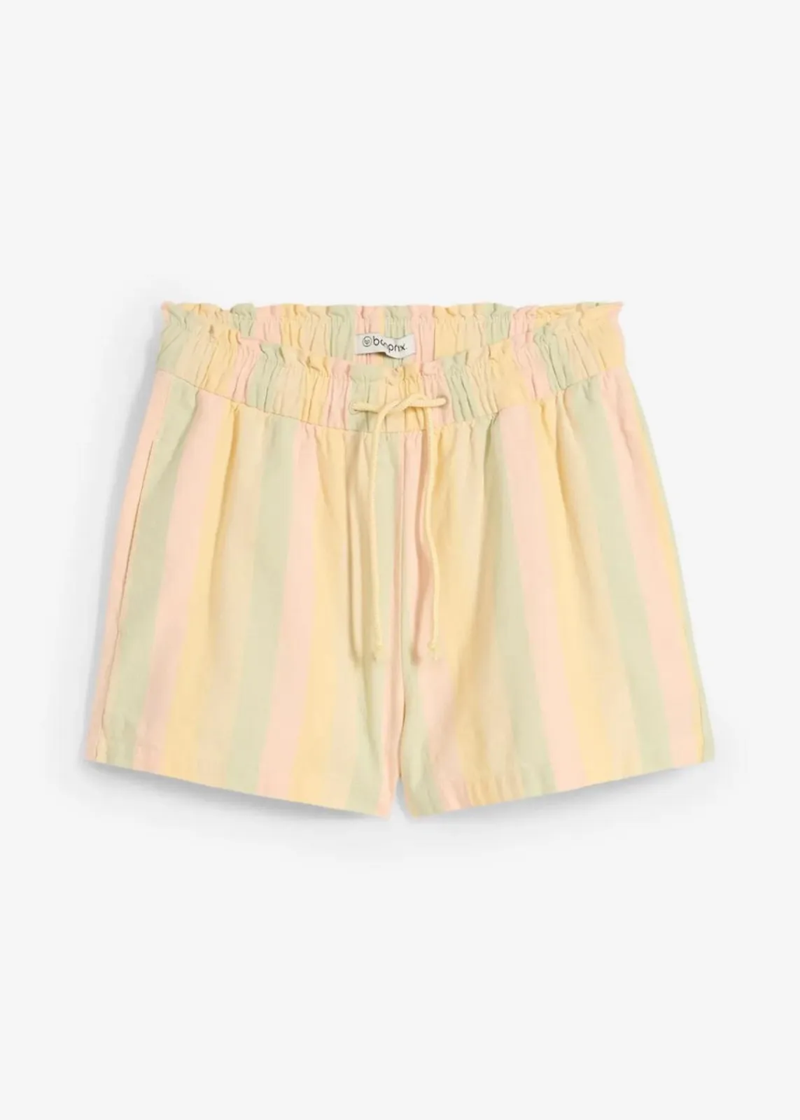 bonprix Shorts|Hosen^Shorts aus luftigem Leinen-Mix natur längs gestreift