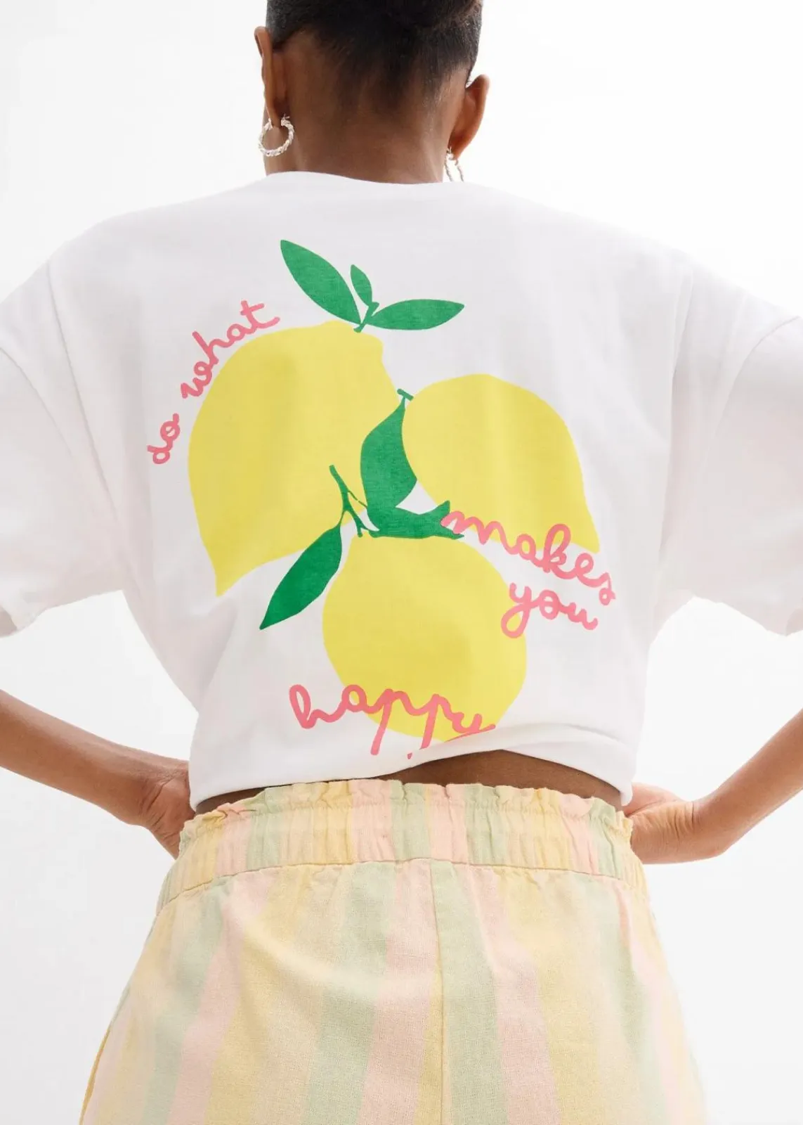 bonprix Shorts|Hosen^Shorts aus luftigem Leinen-Mix natur längs gestreift