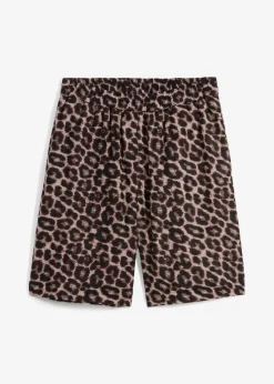 bonprix Bekleidung·Outdoorbekleidung|Bekleidung·Kleider^Shorts aus softem Musselin beige leo bedruckt