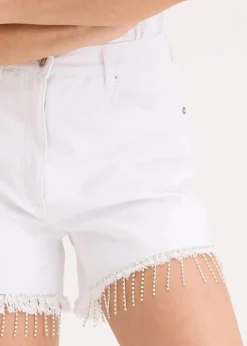 bonprix Shorts|Hosen^Shorts mit Kettendetail weiß