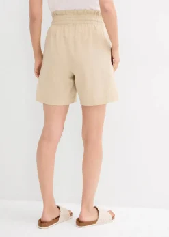 bonprix Bekleidung·Outdoorbekleidung|Bekleidung·Kleider^Shorts mit Leinen hellsand