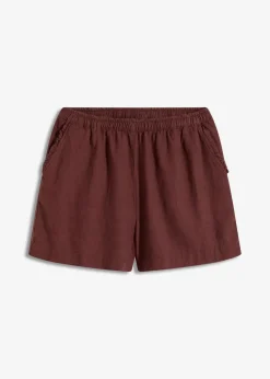 bonprix Bekleidung·Outdoorbekleidung|Bekleidung·Kleider^Shorts mit Leinenanteil kaffeebraun