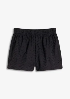 bonprix Hosen|Shorts^Shorts mit Lochstickerei schwarz