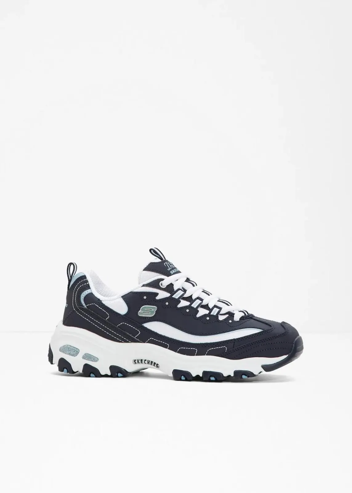 Skechers High Heels|Sport- & Trekkingschuhe^Chunky Sneaker aus Leder dunkelblau/weiß