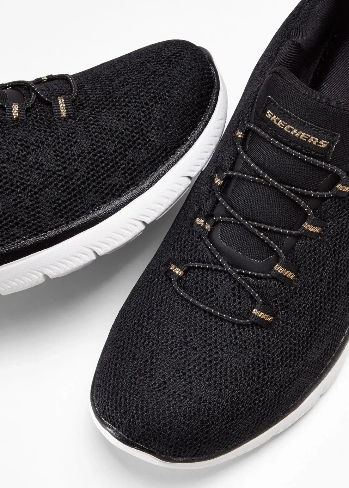 Skechers High Heels|Komfortschuhe^Komfort-Sneaker mit Memory Foam schwarz leo bedruckt