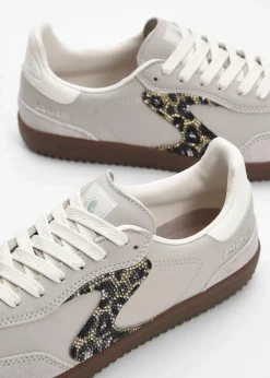 Skechers High Heels|Sneaker^Sneaker grau leo bedruckt
