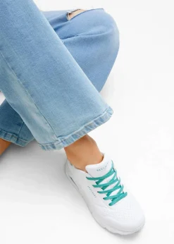 Skechers High Heels|Sneaker^Sneaker mit Memory Foam weiß/mint
