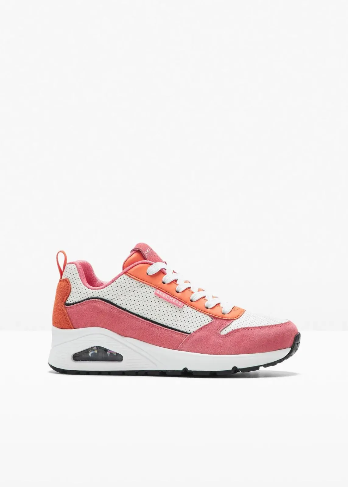 Skechers High Heels|Sneaker^Sneaker mit Memory Foam pink/weiß/orange
