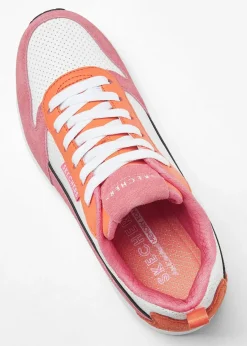 Skechers High Heels|Sneaker^Sneaker mit Memory Foam pink/weiß/orange