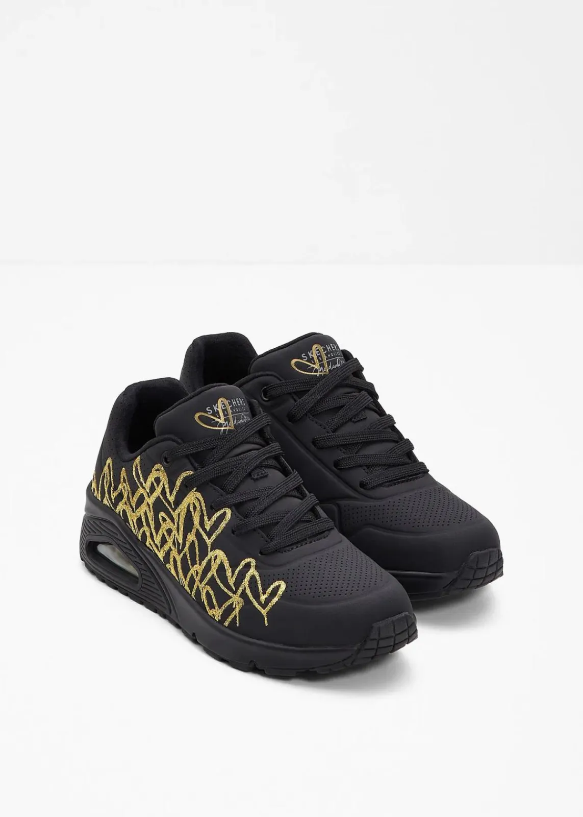Skechers High Heels|Sneaker^Sneaker mit Memory Foam schwarz/gold
