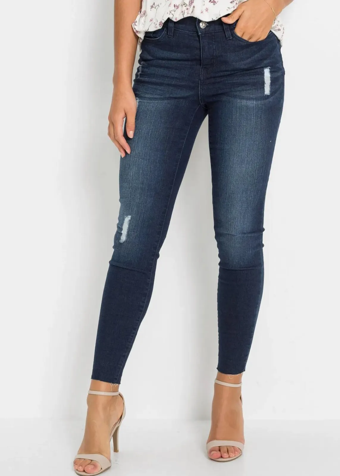 bonprix Bekleidung·Shirts & Tops|Jeans^Skinny Jeans dunkelblau denim