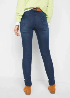 bonprix Bekleidung·Shirts & Tops|Jeans^Skinny Jeans High Waist, cropped dunkelblau denim