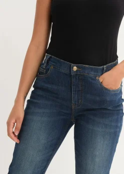 bonprix Jeans|Kurzgrößen^Skinny Jeans Mid Waist, Bequembund nachtblau denim
