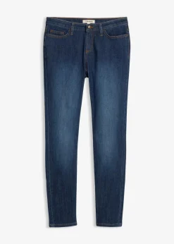 bonprix Jeans|Kurzgrößen^Skinny Jeans Mid Waist, Stretch dunkelblau used