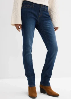 bonprix Jeans|Kurzgrößen^Skinny Jeans Mid Waist, Stretch dunkelblau used