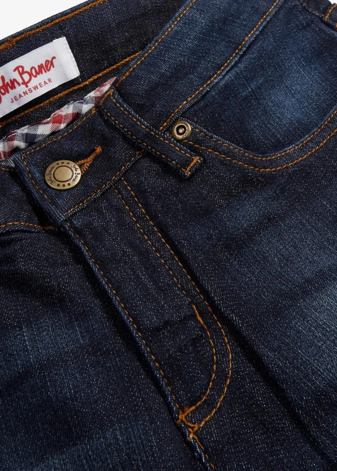 bonprix Jeans|Kurzgrößen^Skinny Jeans Mid Waist, Stretch dunkelblau used