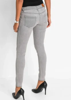 bonprix Jeans^Skinny Jeans Mid Waist, Stretch hellgrau denim
