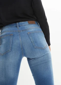 bonprix Jeans|Kurzgrößen^Skinny Jeans Mid Waist, Stretch blau used