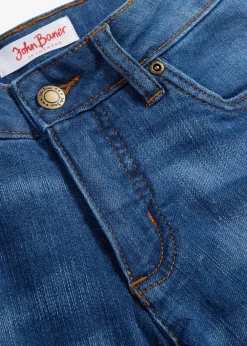 bonprix Jeans|Kurzgrößen^Skinny Jeans Mid Waist, Stretch blau used