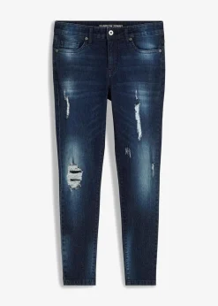 bonprix Bekleidung·Shirts & Tops|Jeans^Skinny Jeans Mid Waist, Stretch dunkelblau denim
