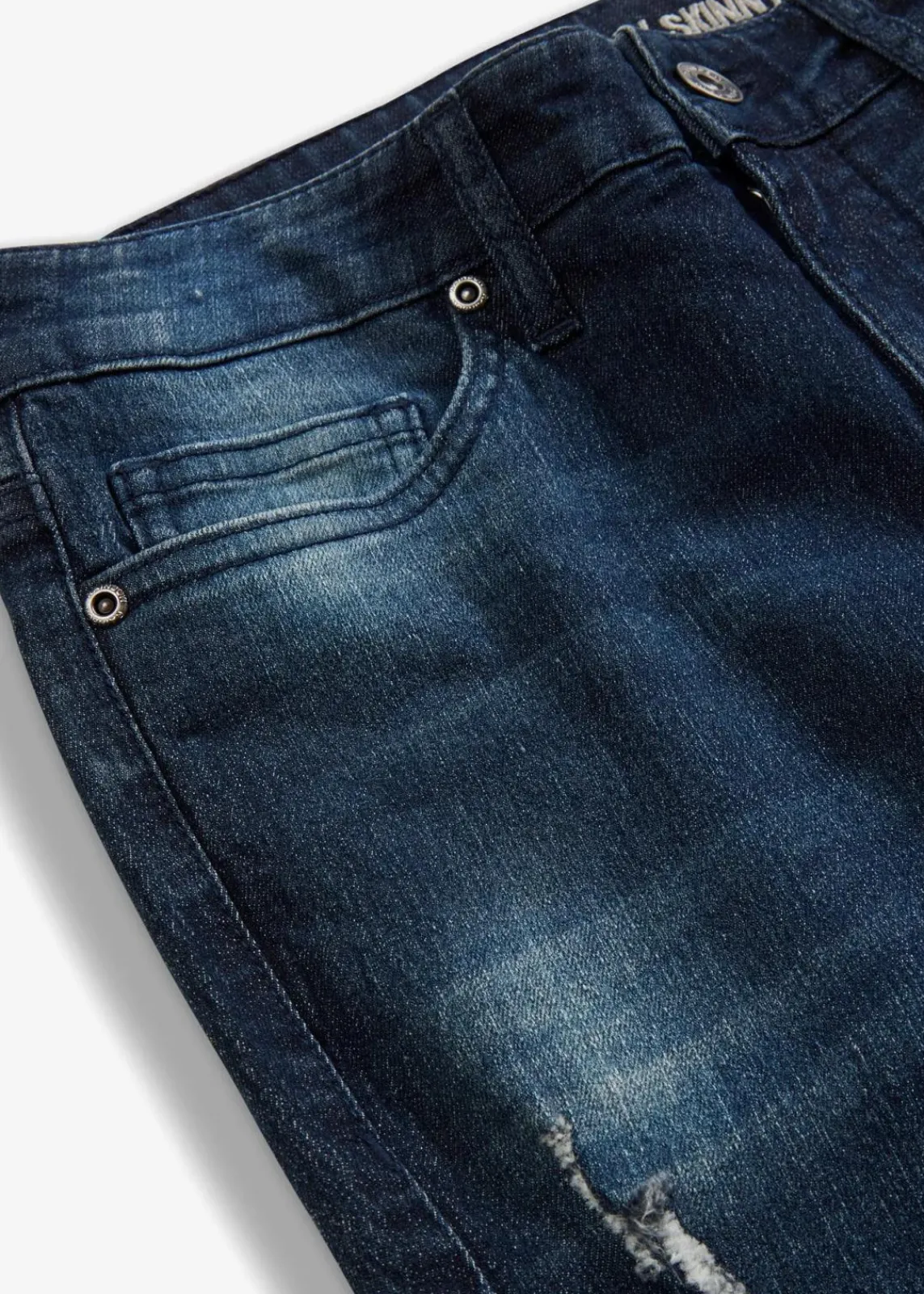 bonprix Bekleidung·Shirts & Tops|Jeans^Skinny Jeans Mid Waist, Stretch dunkelblau denim