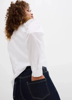 bonprix Jeans|Bekleidung·Shirts & Tops^Skinny Jeans Mid Waist, Stretch tiefblau denim ungewaschen