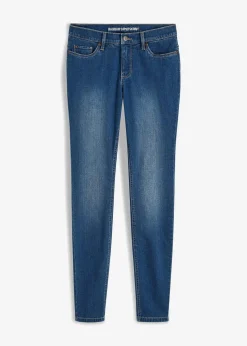 bonprix Bekleidung·Shirts & Tops|Jeans^Skinny Jeans Mid Waist, Stretch blau denim
