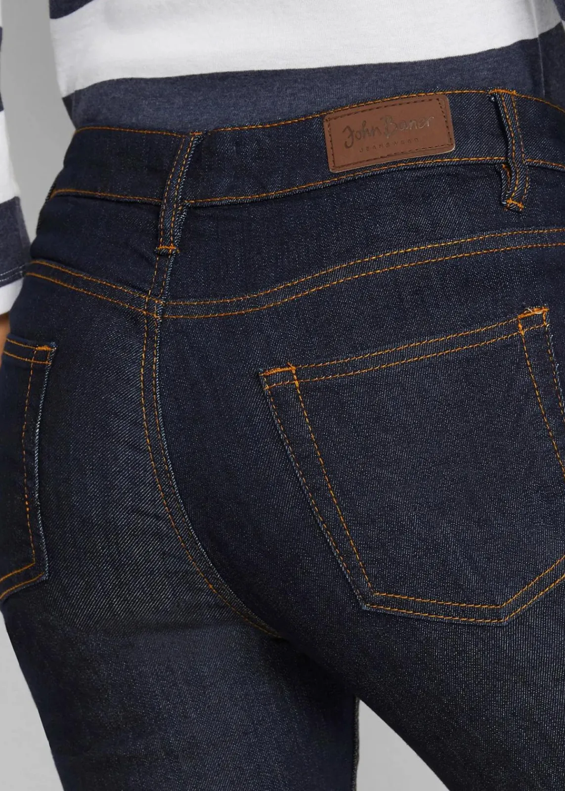 bonprix Jeans|Kurzgrößen^Skinny Jeans Mid Waist, Stretch dunkelblau