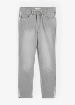 bonprix Jeans|Kurzgrößen^Skinny-Jeans High Waist, 7/8 Komfort-Stretch hellgrau denim