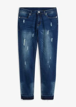 bonprix Jeans^Skinny-Jeans Low Waist, cropped blau denim