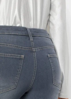 bonprix Bekleidung·Shirts & Tops|Jeans^Skinny-Jeans Low Waist mit Sternendesign blue grey denim