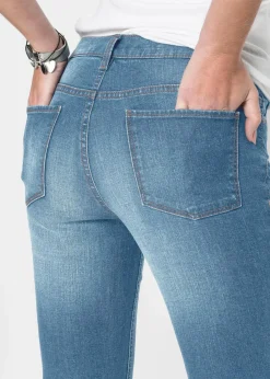 bonprix Bekleidung·Shirts & Tops|Jeans^Skinny-Jeans, Mid Waist, cropped hellblau denim