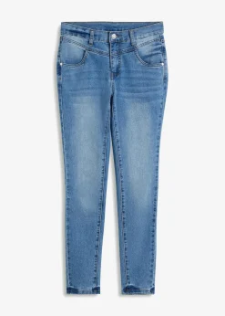 bonprix Jeans^Skinny-Jeans Mid Waist, cropped blau denim