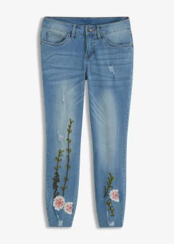 bonprix Jeans^Skinny-Jeans Mid Waist, Stretch hellblau denim
