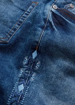 bonprix Bekleidung·Shirts & Tops|Jeans^Skinny-Jeans Mid Waist, Stretch blau denim