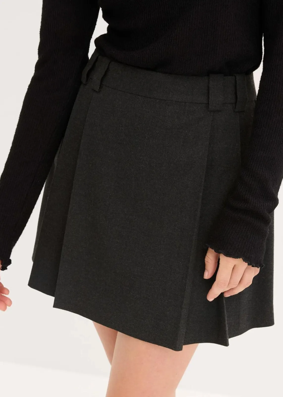 bonprix Bekleidung·Outdoorbekleidung|Bekleidung·Kleider^Skort dunkelanthrazit meliert
