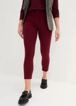 bonprix Bekleidung·Kleider^Slim Fit 7/8-Hose, High Waist ahornrot