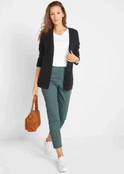 bonprix Bekleidung·Kleider^Slim Fit 7/8-Hose, High Waist eukalyptusgrün