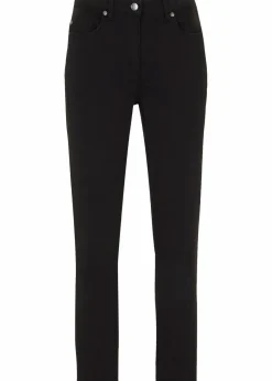 bonprix Bekleidung·Kleider^Slim Fit 7/8-Hose, High Waist schwarz