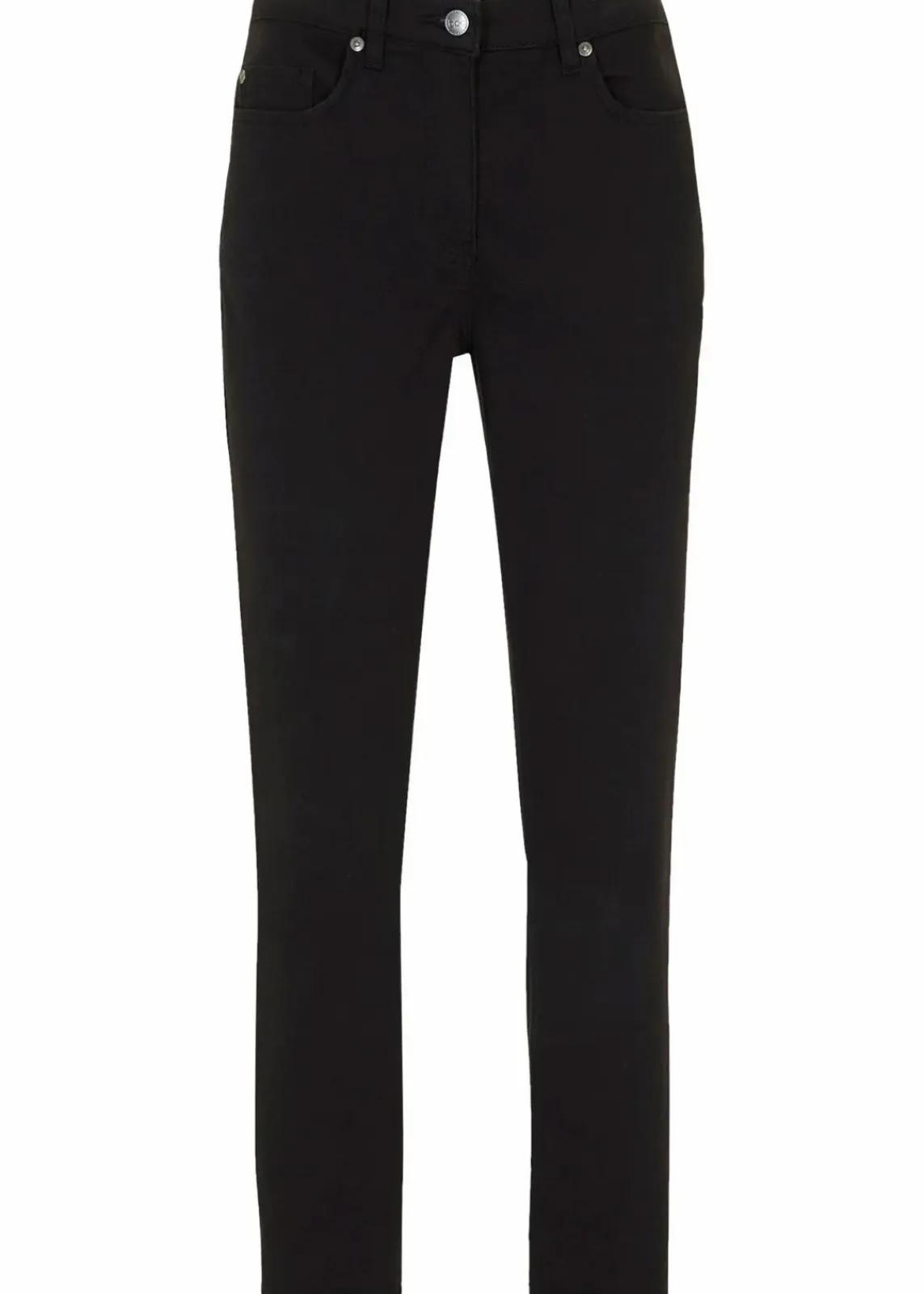 bonprix Bekleidung·Kleider^Slim Fit 7/8-Hose, High Waist schwarz