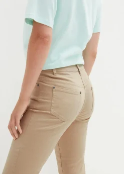 bonprix Bekleidung·Kleider^Slim Fit 7/8-Hose, High Waist sand