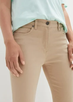 bonprix Bekleidung·Kleider^Slim Fit 7/8-Hose, High Waist sand