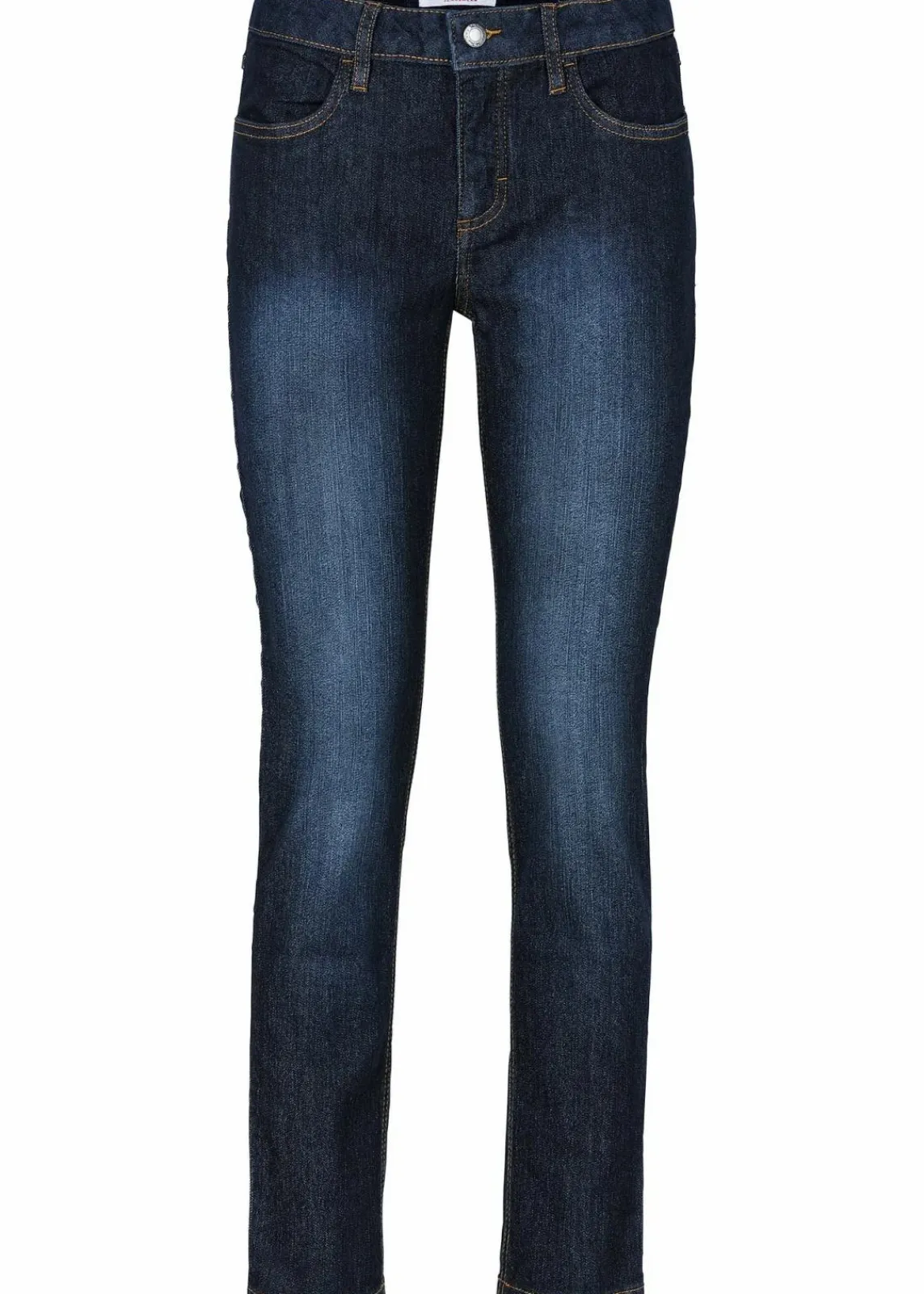 bonprix Bekleidung·Shirts & Tops|Jeans^Slim Fit Jeans Mid Waist, cropped dunkelblau used
