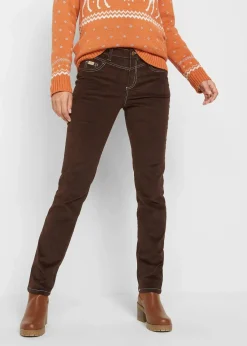 bonprix Bekleidung·Kleider|Hosen^Slim Fit Stretch-Cordhose dunkelbraun used