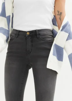 bonprix Jeans|Bekleidung·Shirts & Tops^Slim Jeans High Waist, Shaping schwarz used
