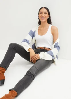 bonprix Jeans|Bekleidung·Shirts & Tops^Slim Jeans High Waist, Shaping schwarz used