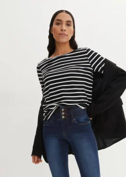bonprix Bekleidung·Shirts & Tops|Jeans^Slim Jeans High Waist, Shaping dunkelblau used